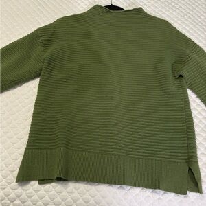 Olive Green Ribbed Women's Sweater